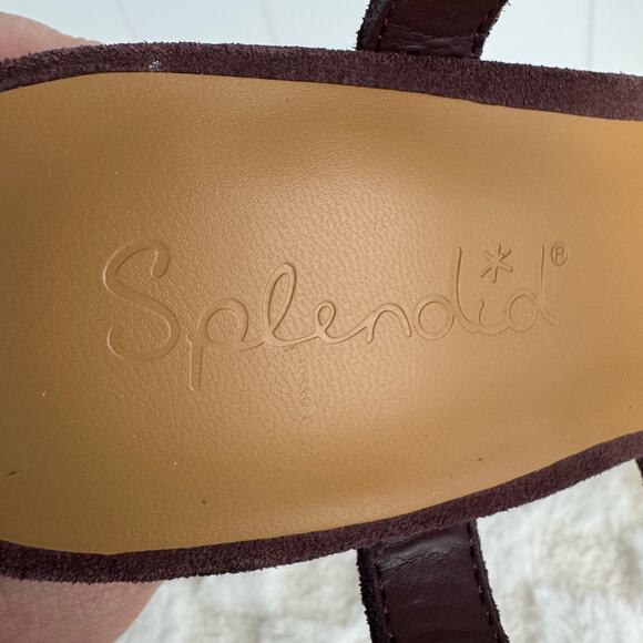 SPLENDID PIPER SUEDE PLATFORM BLOCK HEEL SANDAL IN RAISIN NWOB SIZE 6.5M - Picture 11 of 14